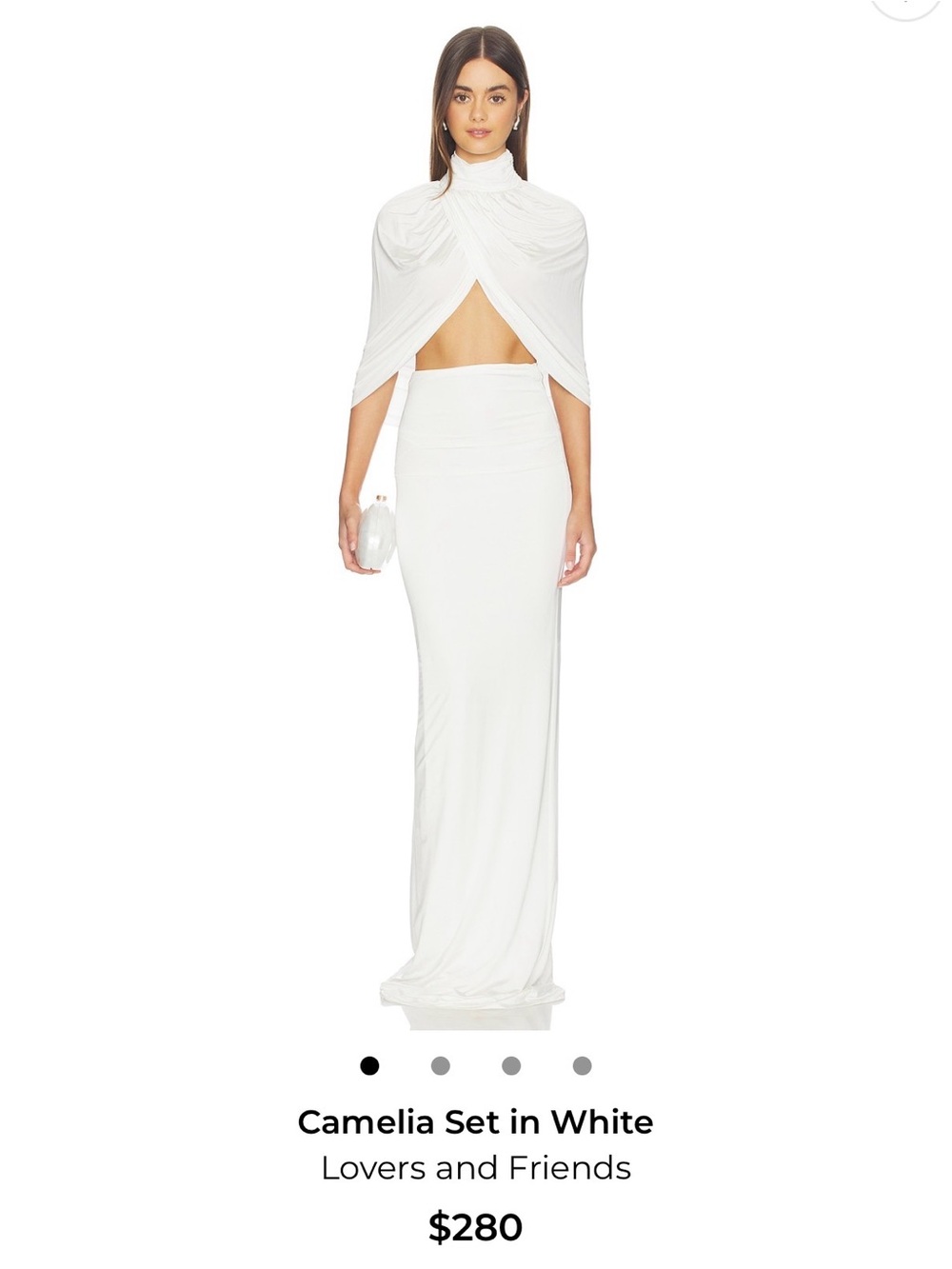 Lovers + Friends White Maxi Pencil Skirt